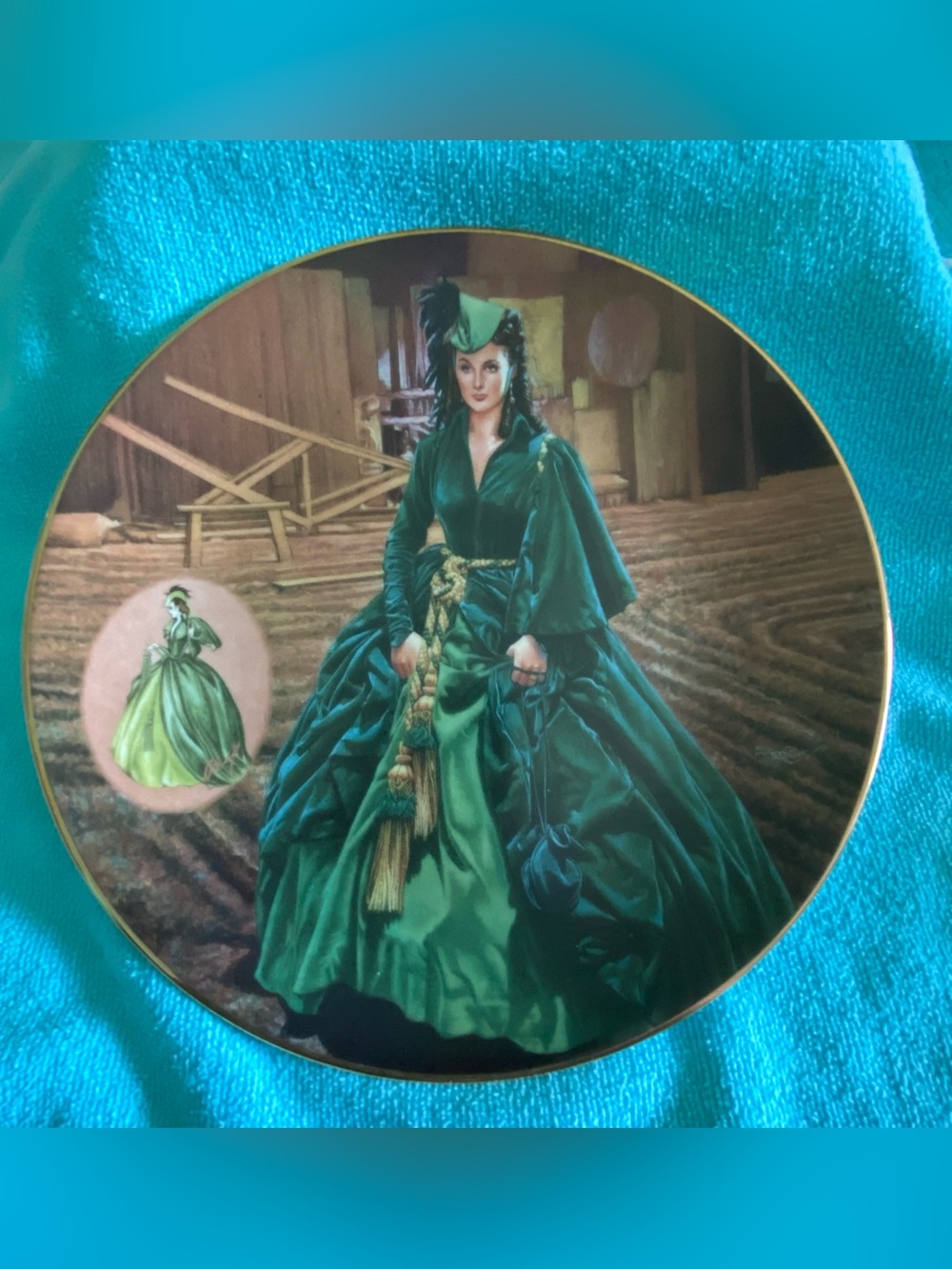 The Green Drapery Dress 2nd in Dressing Gone With The Wind Series Bradford Plate